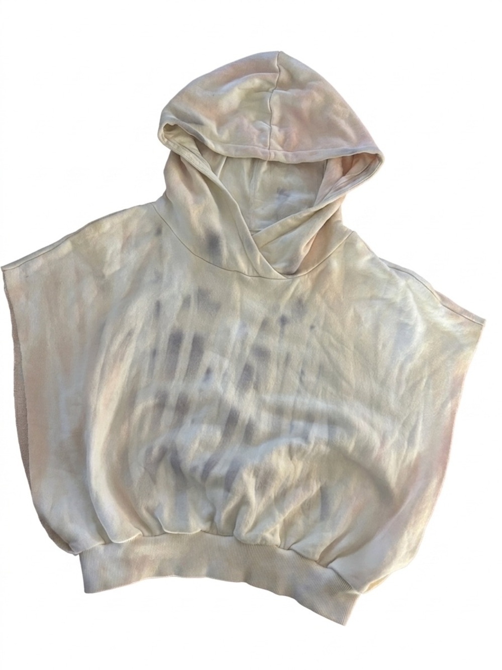 Young Fabulous & Broke Tie Dye Hoodie Top Size XS Cream Pastel Boho